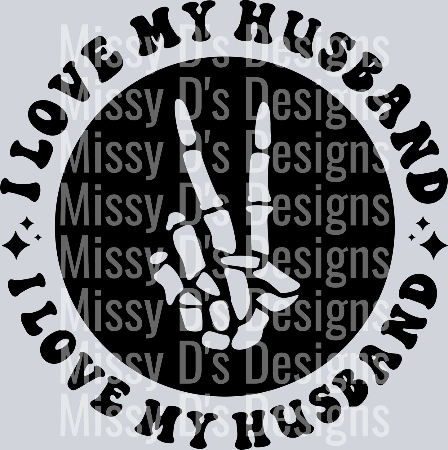 I Love My Husband Pocket Design