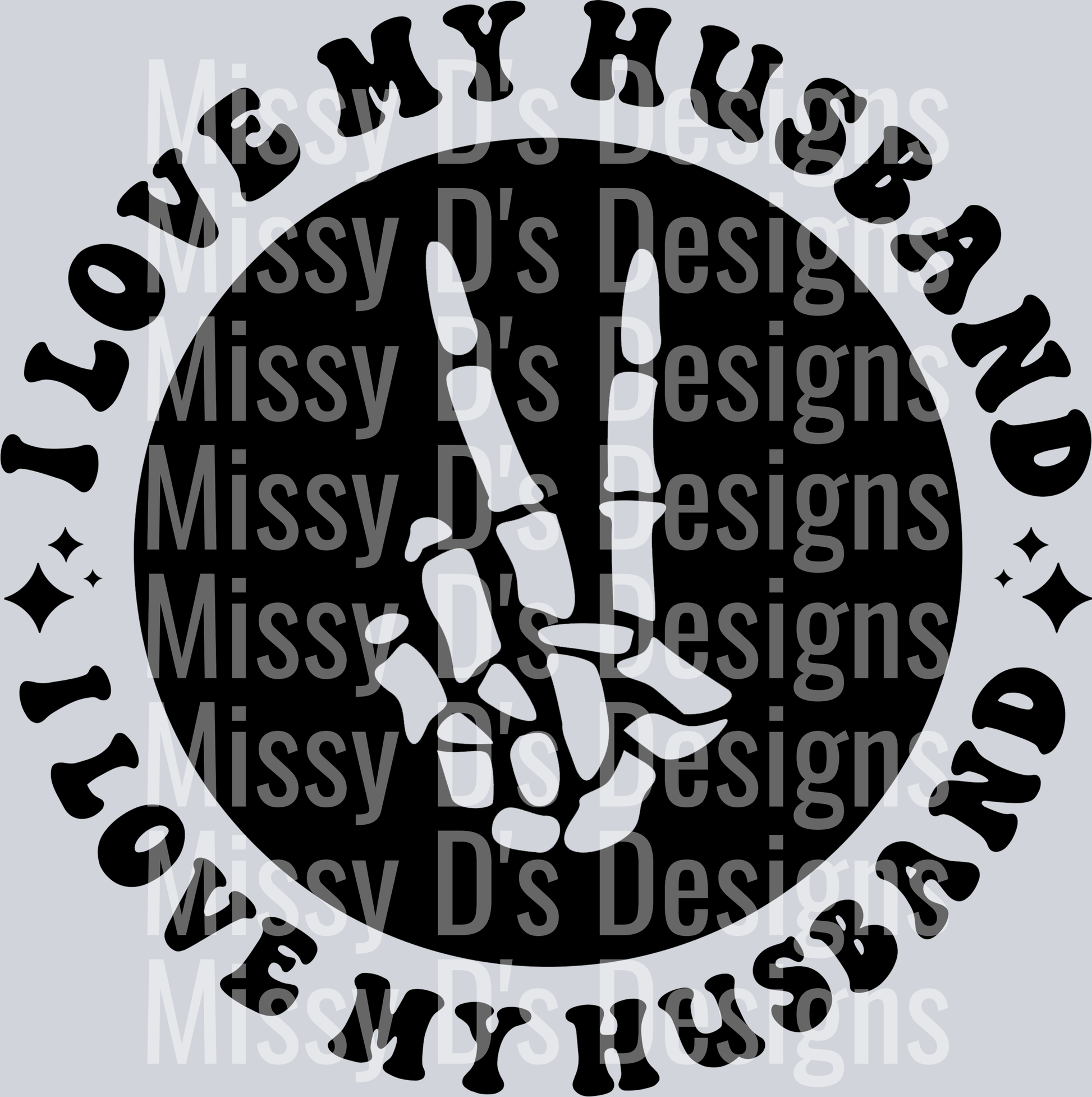 I Love My Husband Pocket Design