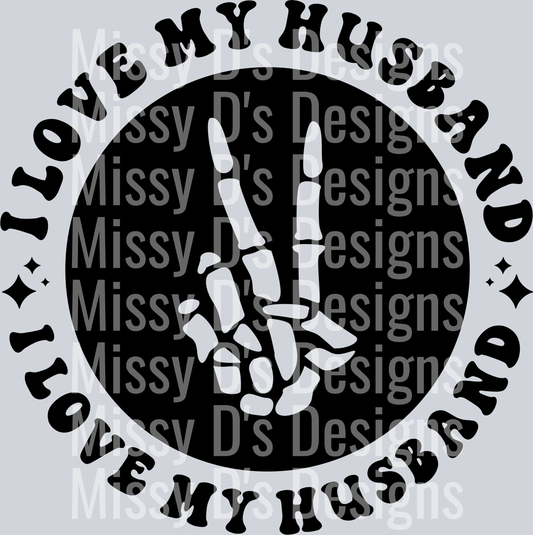 I Love My Husband Pocket Design