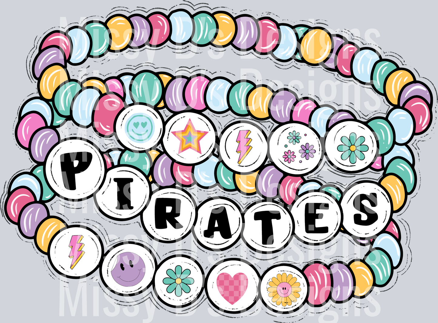 pirates colorful friendship bracelet