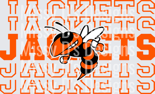 Stacked Mascot Kemp Jackets Orange
