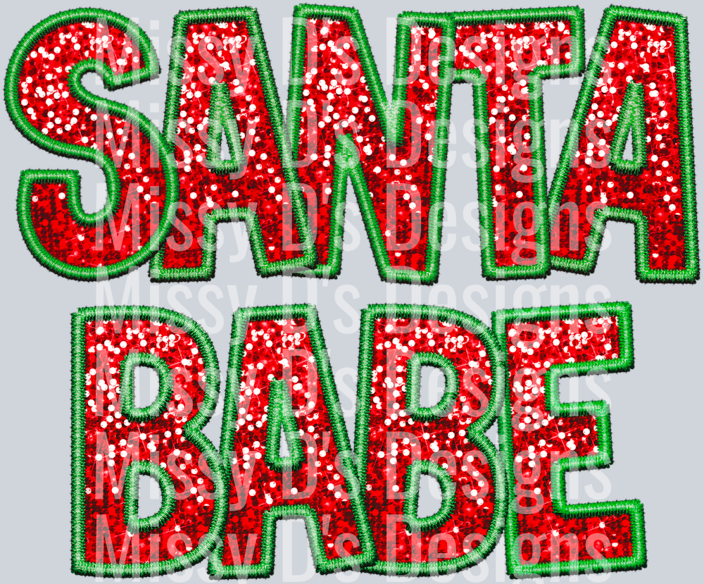 ChristmasSequinSantaBabe