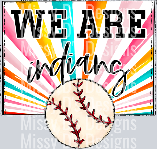 sunburst WE ARE indians baseball