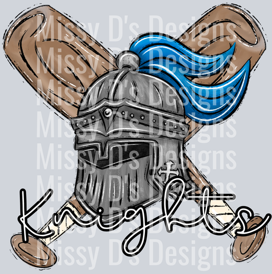 baseball knights mascot bats