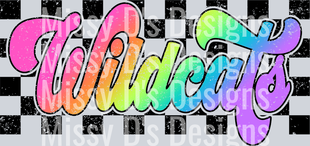 Neon Checkered Wildcats