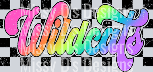 Neon Checkered Wildcats