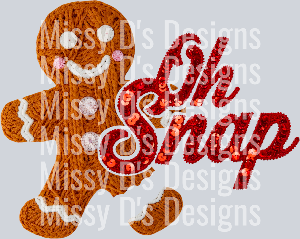OH SNAP GINGERBREAD FAUX YARN SEQUINS