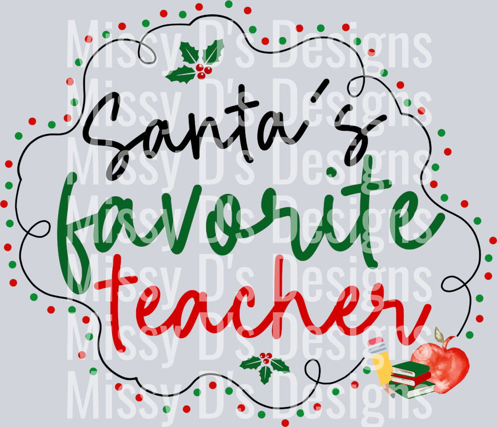 Santa_s Favorite Teacher 300dpi