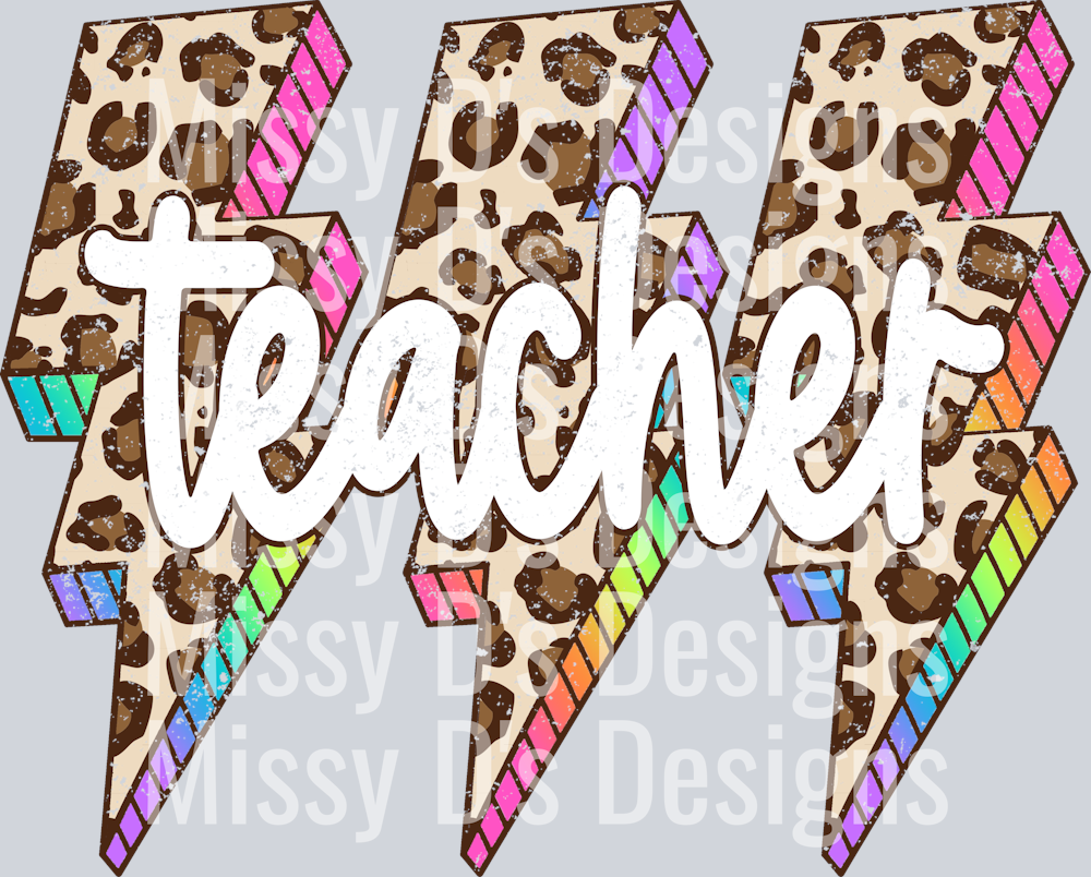Leopard Lightning Bolt Teacher