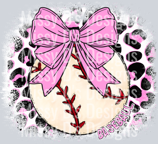 Leop baseball pink