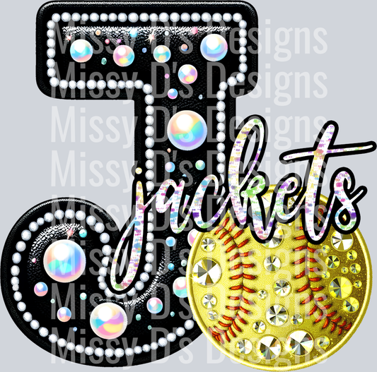 leather Intial jackets softball