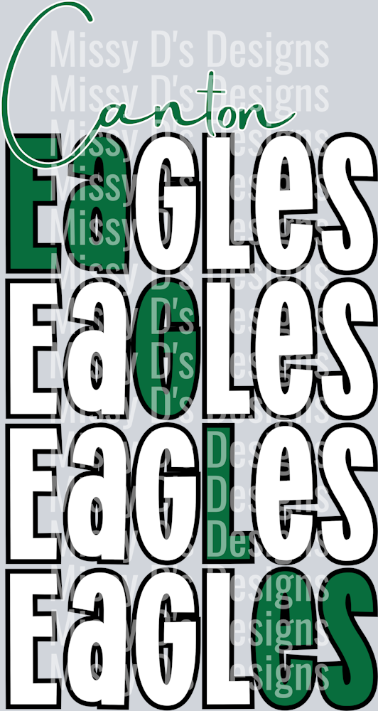 canton eagles green white