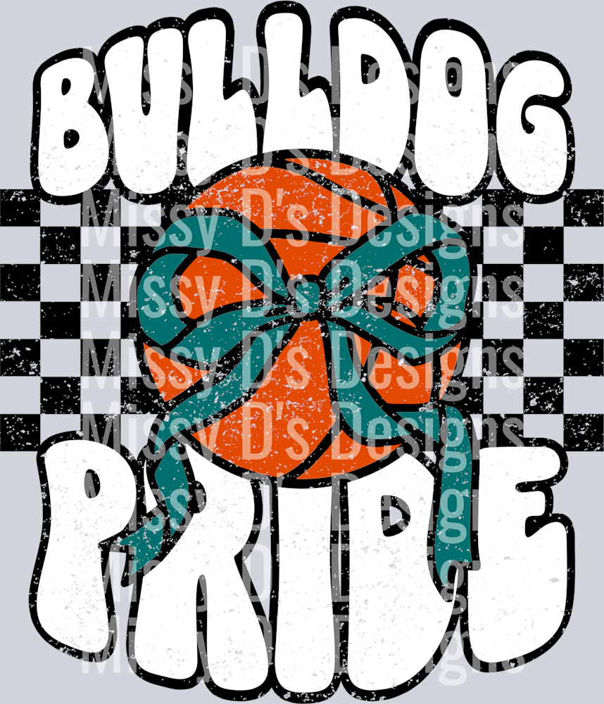Teal Basketball Bulldog Pride