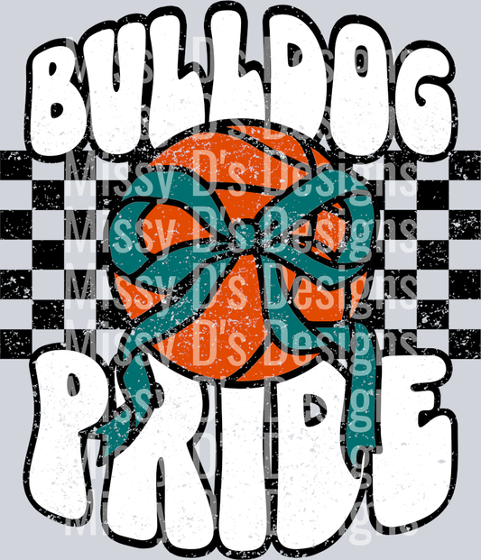 Teal Basketball Bulldog Pride