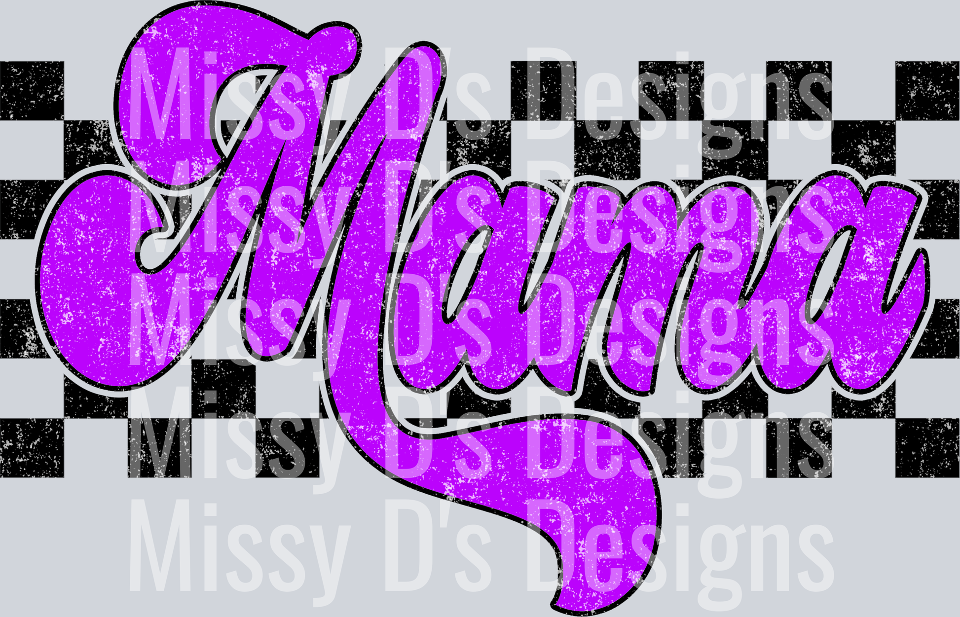 Purple Checkered Mama
