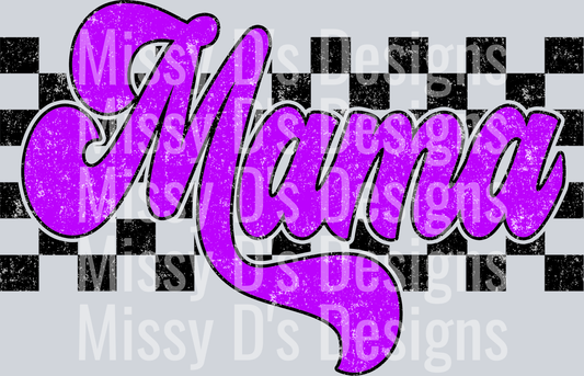 Purple Checkered Mama