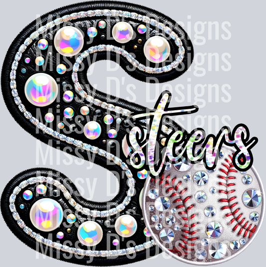 leather baseball steers