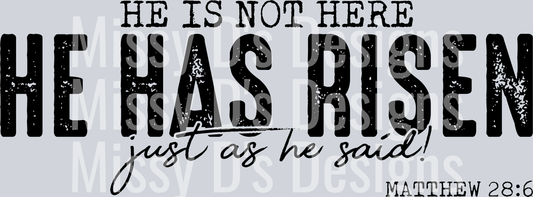 He Has Risen Black