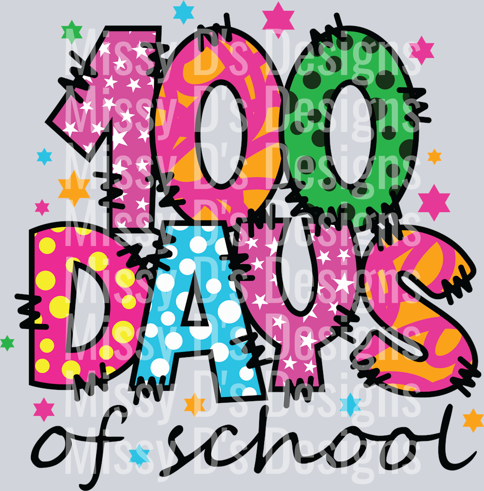colorful 100 days