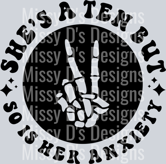 Shes A Ten But So Is Her Anxiety Pocket Design