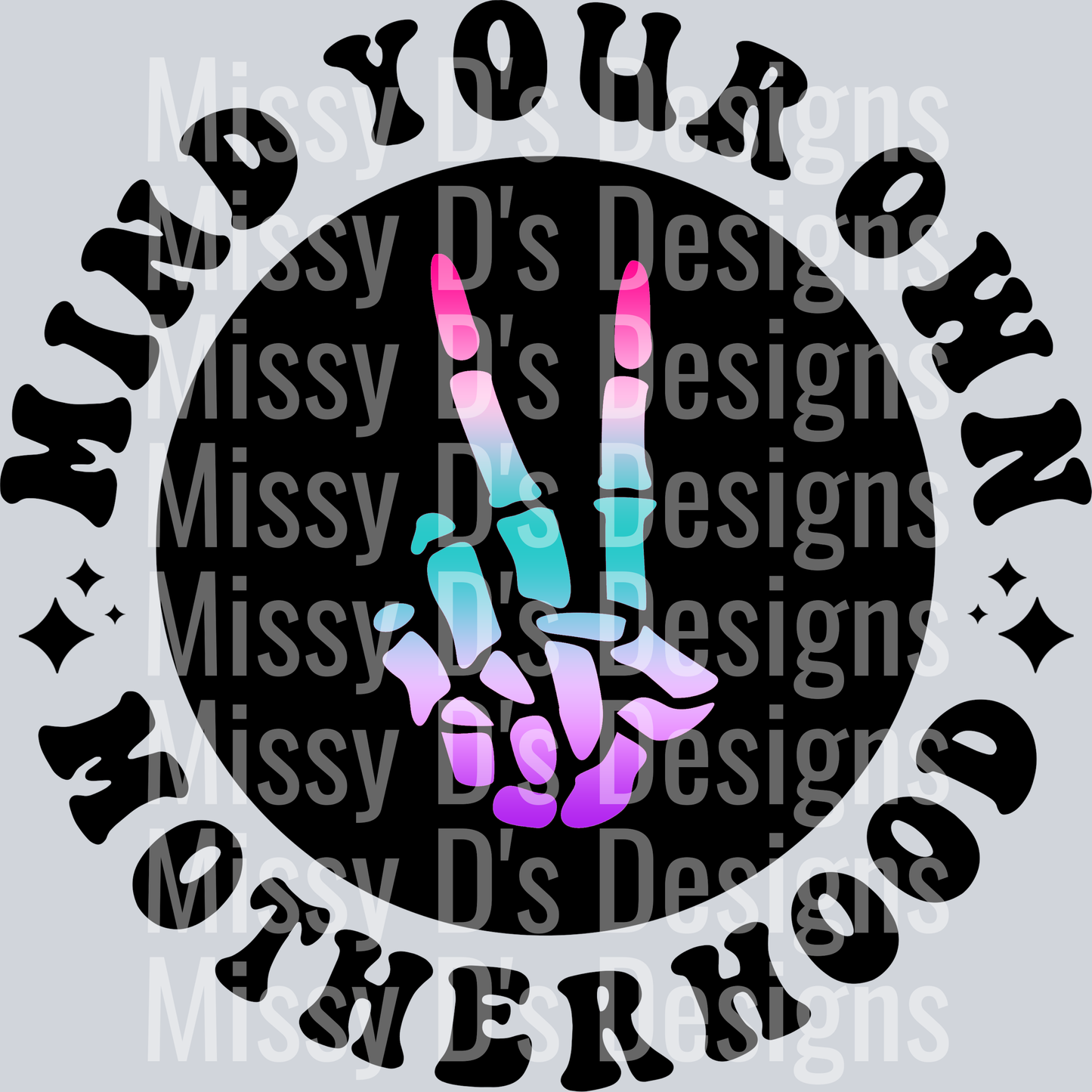 Color Mind Your Own Motherhood Pocket Design
