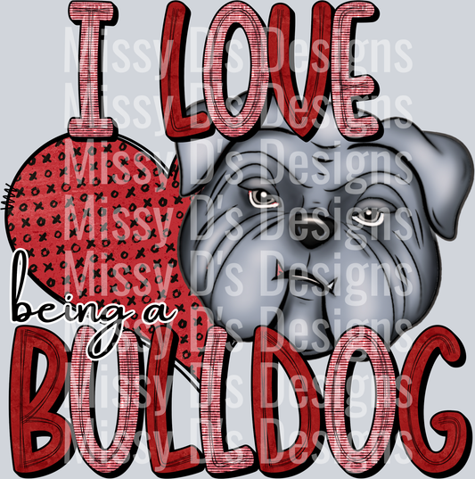I love bulldog red
