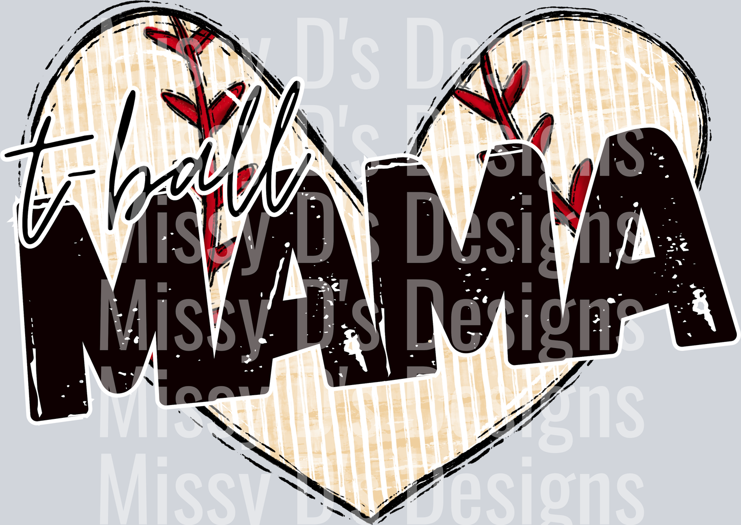 t-ball mama heart