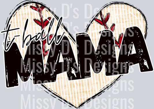 t-ball mama heart