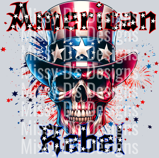 American rebel skull