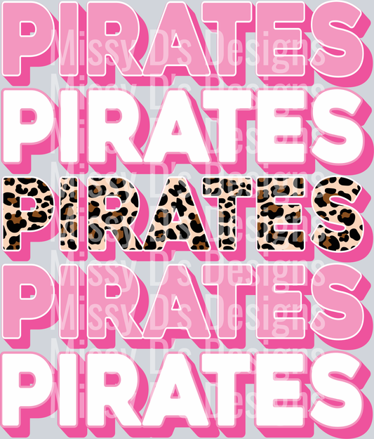 pirates leopard pink stacked