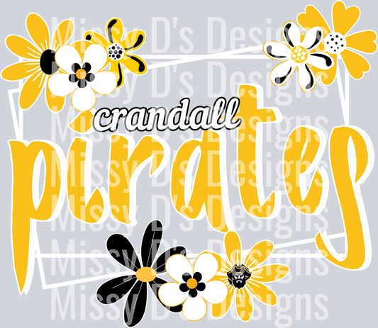 crandall pirates floral frame MISSY DEROMUS