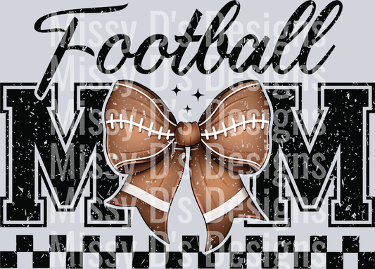 FootballMama-Bow-Checkered-Retro