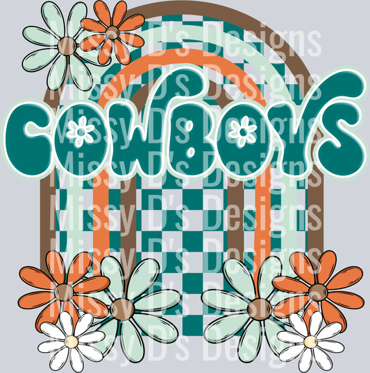 floral arch cowboys
