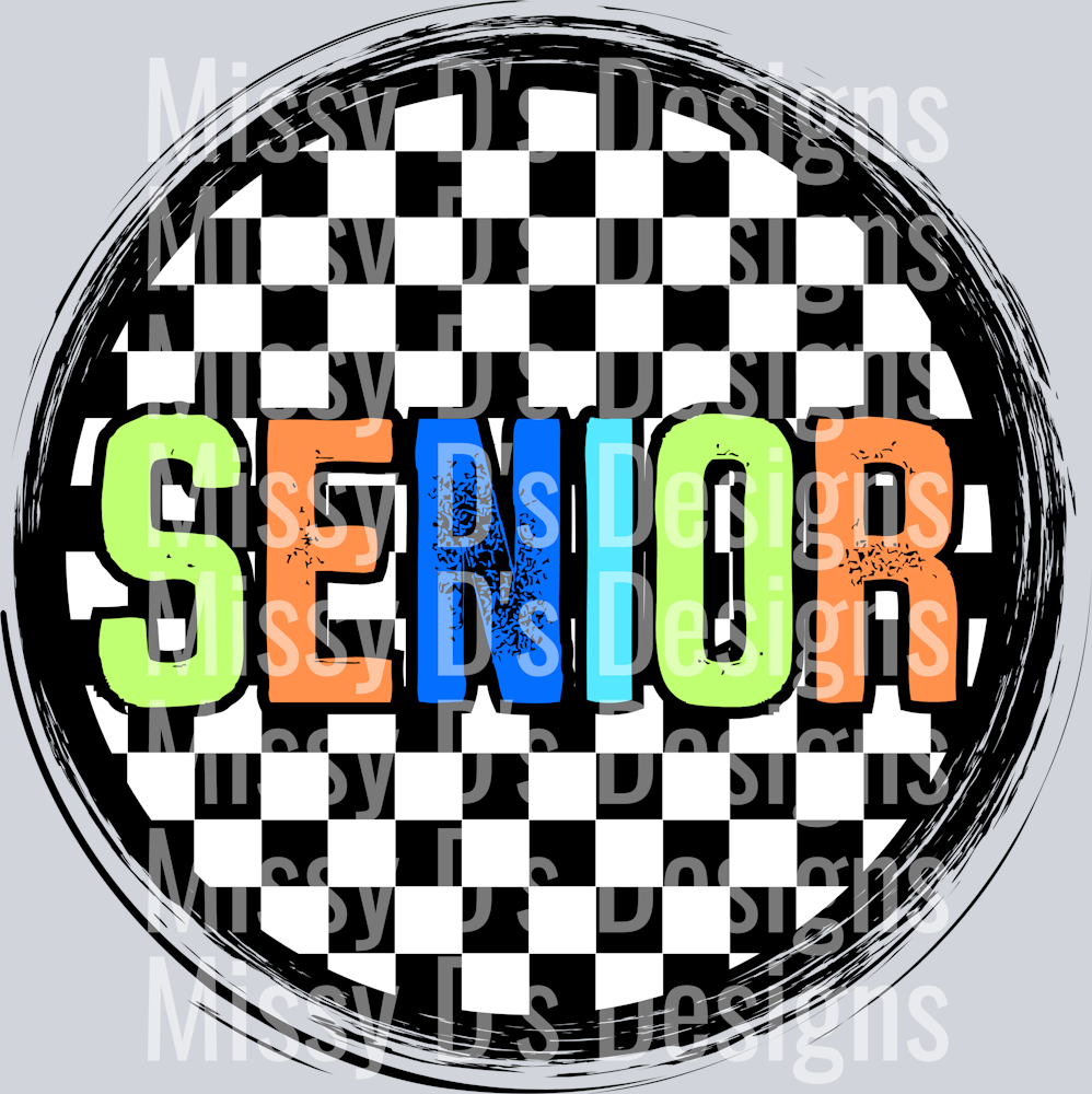CheckeredCircleOrangeSenior