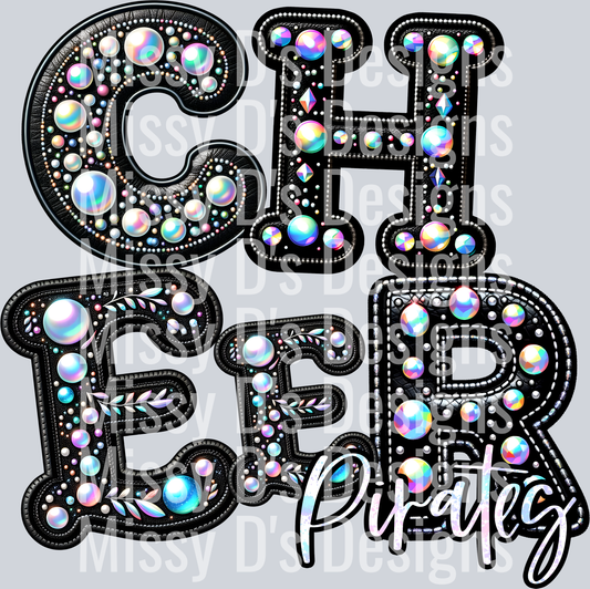 Leather Rhinestone Cheer Pirates