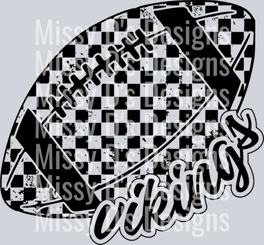 CheckeredFootballVikingsBlack