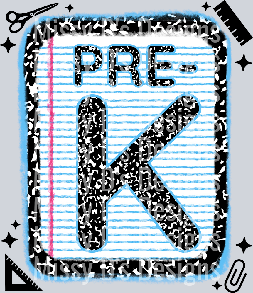 pre-k grade notebook paper
