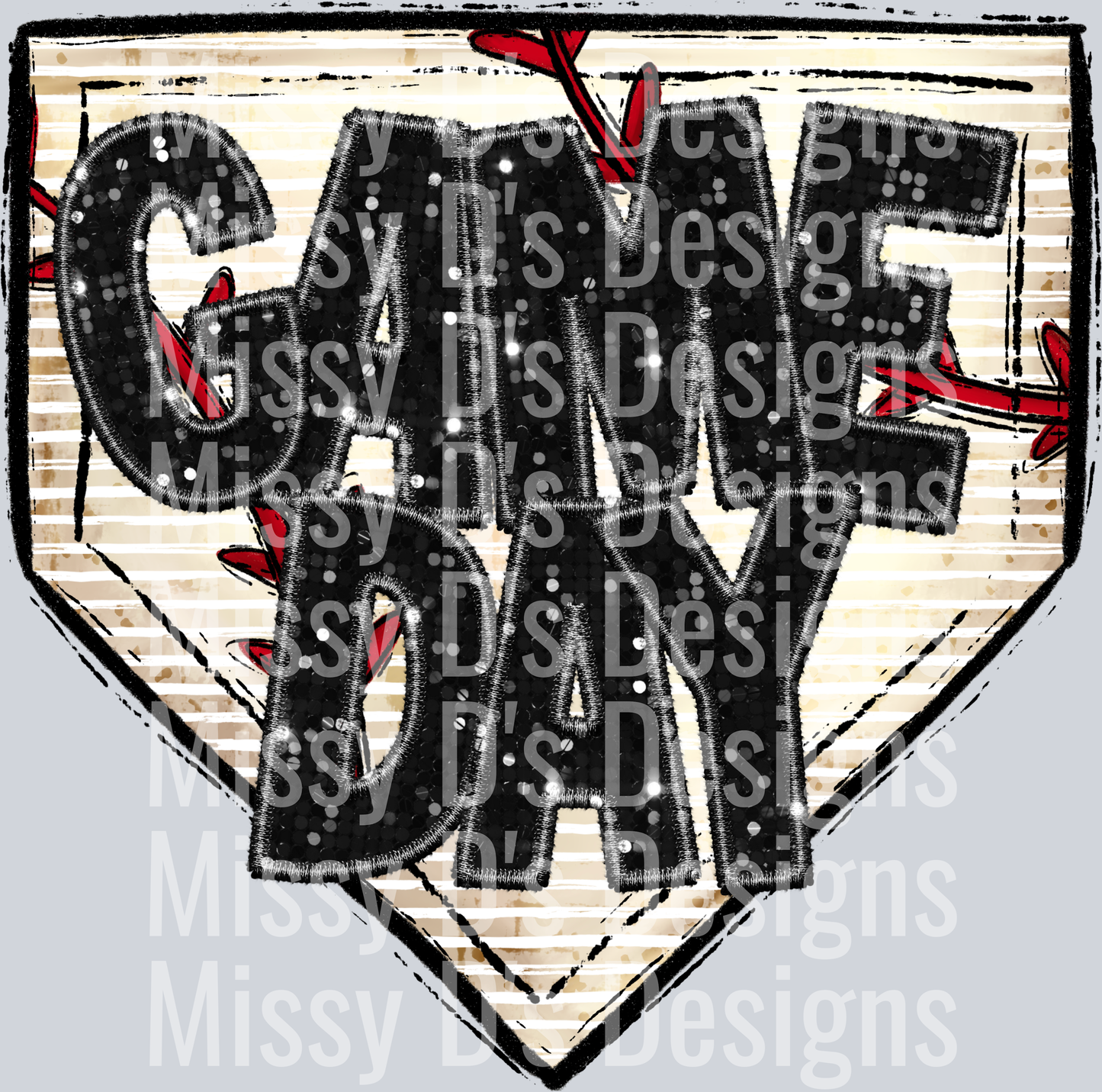 glitter baseball game day (2)