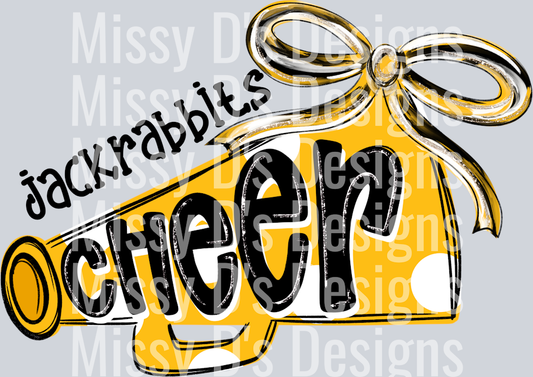 jackrabbits yellow cheer megaphone