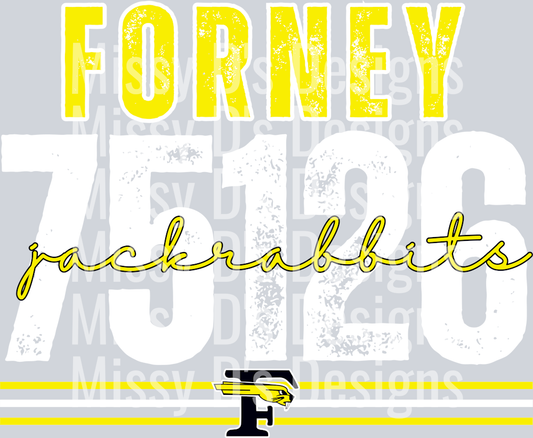Forney Jackrabbits white outline