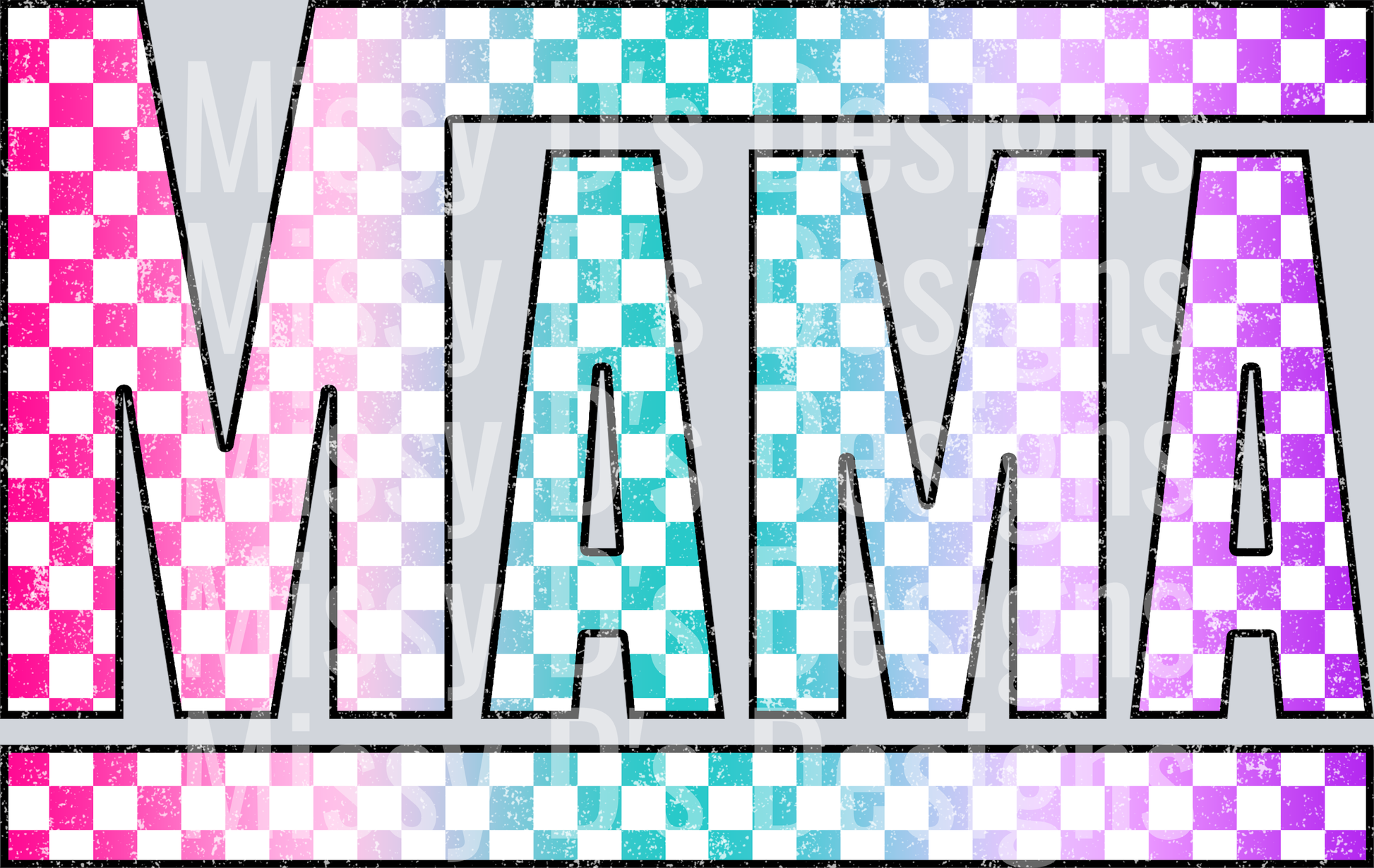 Color Checkered Mama