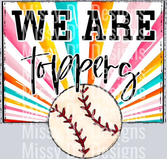 sunburst WE ARE toppers baseball