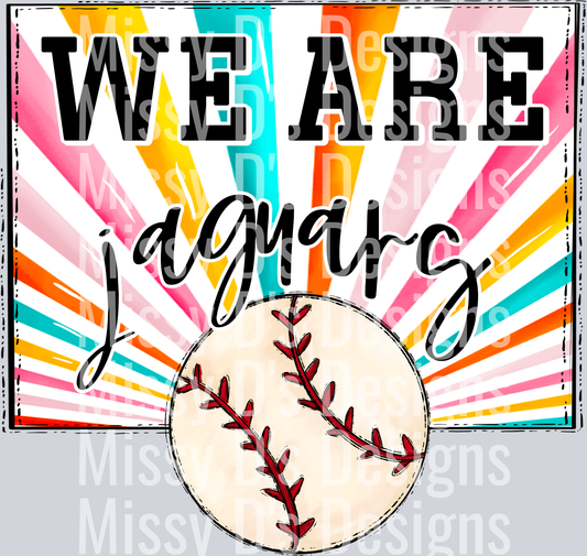 sunburst WE ARE jaguars baseball