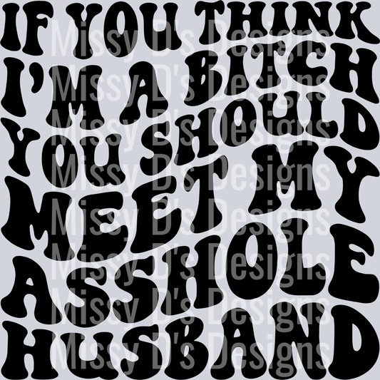 If You Think Im A Bitch