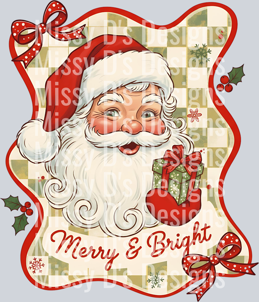 merry and bright santa