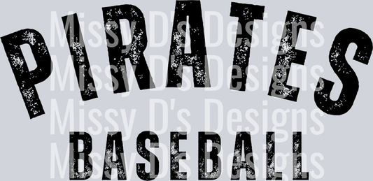 Pirates baseball distressed