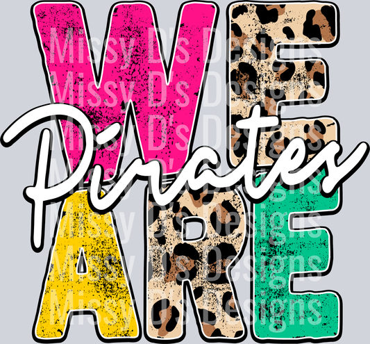 JimoLimo We Are Pirates leopard pattern Distressed