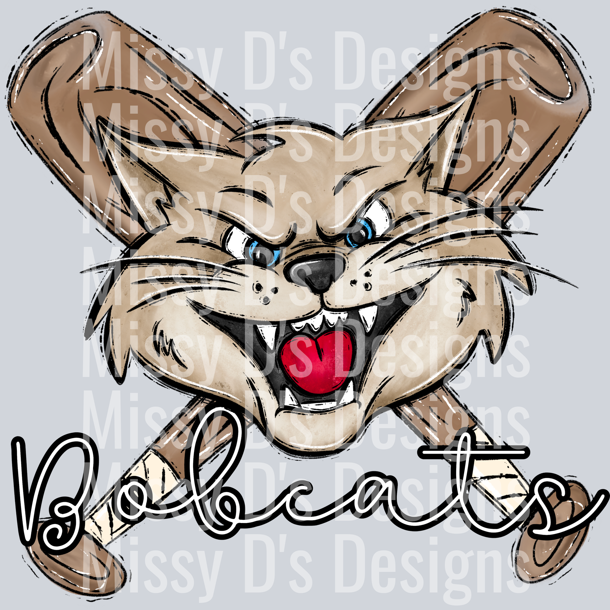 baseball bobcats mascot bats