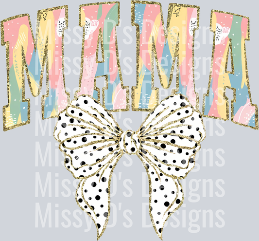 Mama Png, Colorful Coquette Glitter Png