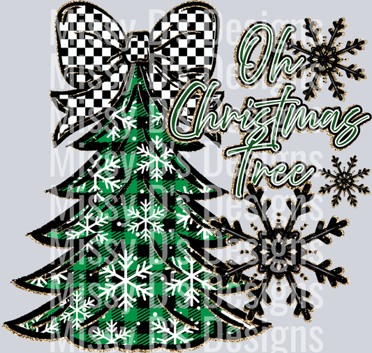 OhChristmasTreeBowGreen